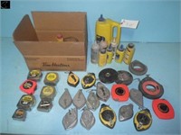 2 Boxes of Chalk Lines, Chalk Clamps,