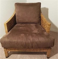 Vintage Style Woven Chair with Cushions.