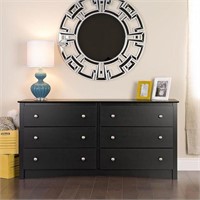 Prepac Sonoma 6 Drawer Double Dresser