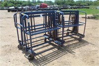 (2) Metal Cart On Casters, Approx 48"x50"