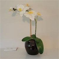 Ceramic Pot w/ Artificial Orchids 16" T