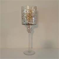 Glass Candleholder 14½"T