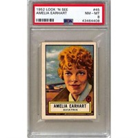 1952 Topps Look N See Amelia Earhart Psa 8