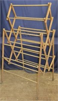 Antique Portable Wood Cloths Drying Rack
