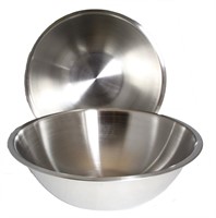 SET OF 2 Large 16 Inch Wide Stainless Steel Flat