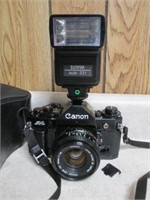 Canon A-1 Camera w/ Canon 50mm FD Lens,