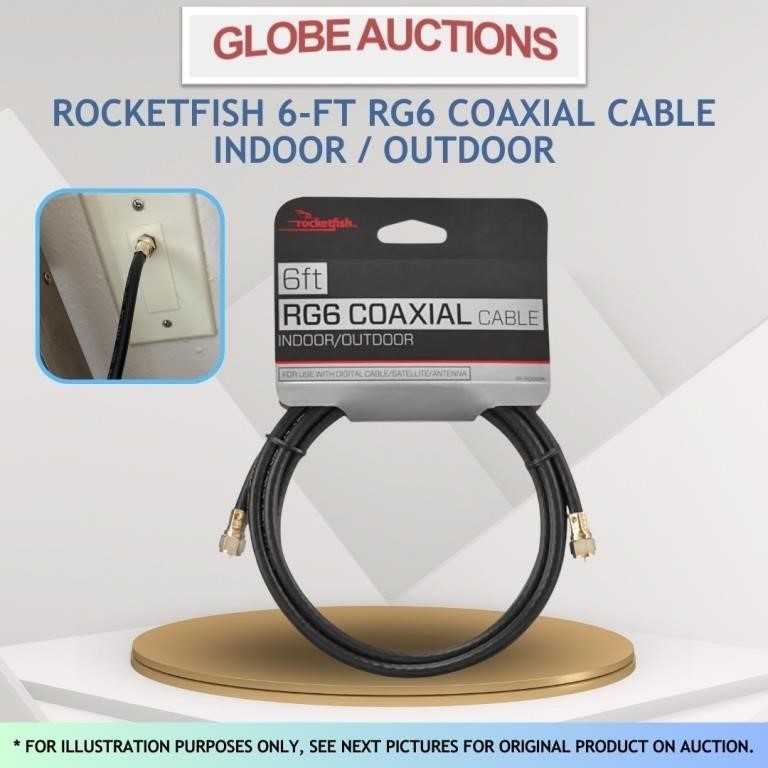ROCKETFISH 6-FT RG6 COAXIAL CABLE INDOOR / OUTDOOR