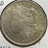 1921D  Morgan Silver Dollar MS