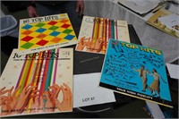 4-1960's Top Hits LP's-overall good condition