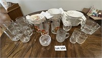 Misc Glassware, Sheraton Bowls, Bohemian China