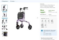 N8567  Planetwalk 3 Wheel Walker - 8 Wheel Purp