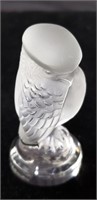 Lalique frosted crystal bird figurine