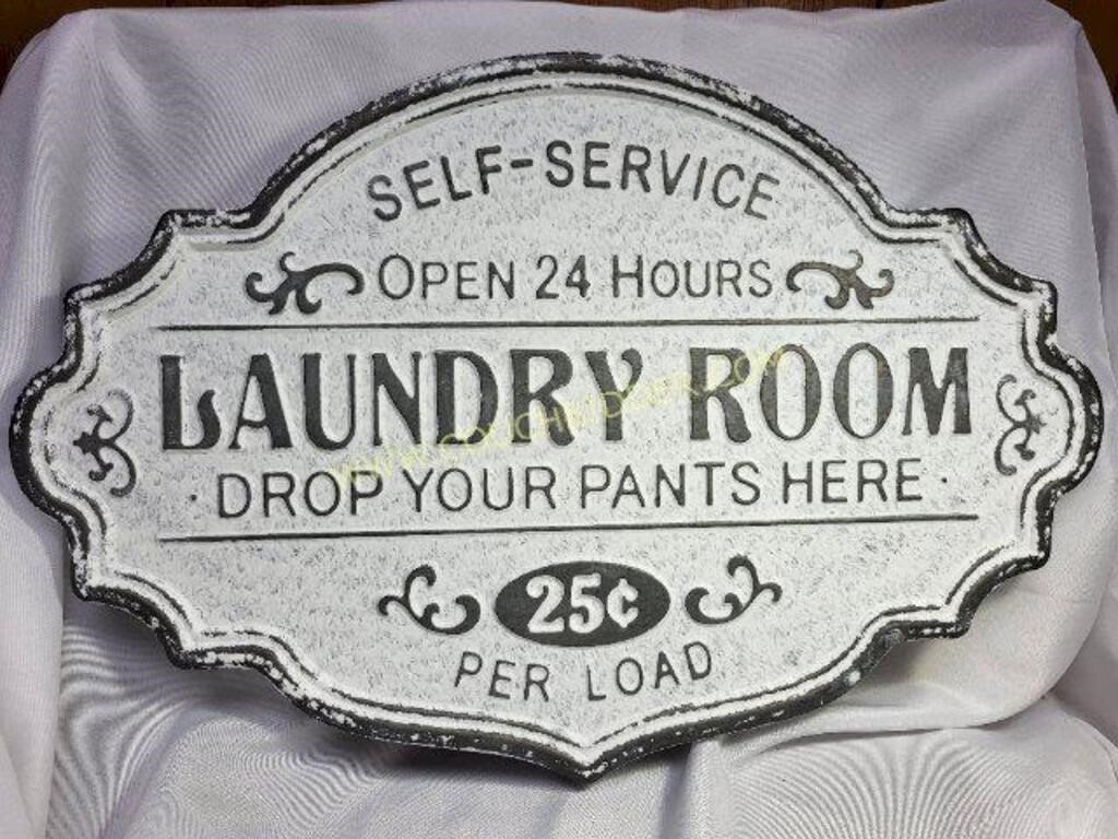 Metal Laundry Room Sign