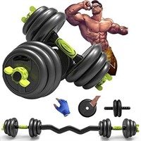 Adjustable Dumbbell Set, Ab Wheel and Weights, 20K