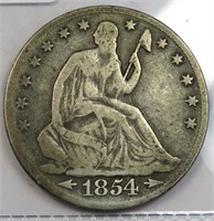 1854-O Silver Seated Half Dollar