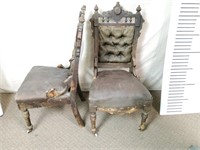 2 fauteuils antiques East Lake Parlor -