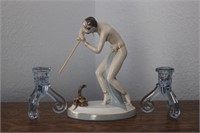 Royal Dux Snake Charmer Porcelain Figurine +