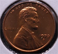 1970 S GEM PROOF RED SM DATE LINCOLN CENT