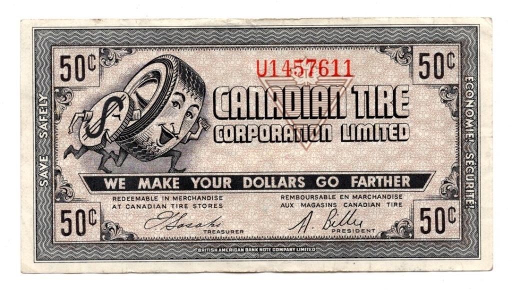 1978 Canadian Tire 50 Cent Coupon