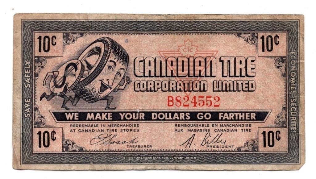 1964 Canadian Tire 10 Cent Coupon