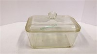 Vintage glassbake dish with lid dish measuring 3