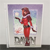 Signed Dawn "Happy Holidays" Print