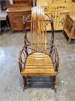 Rustic Wooden Rocking Chair