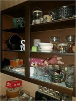Contents of cabinets in the butler's pantry.