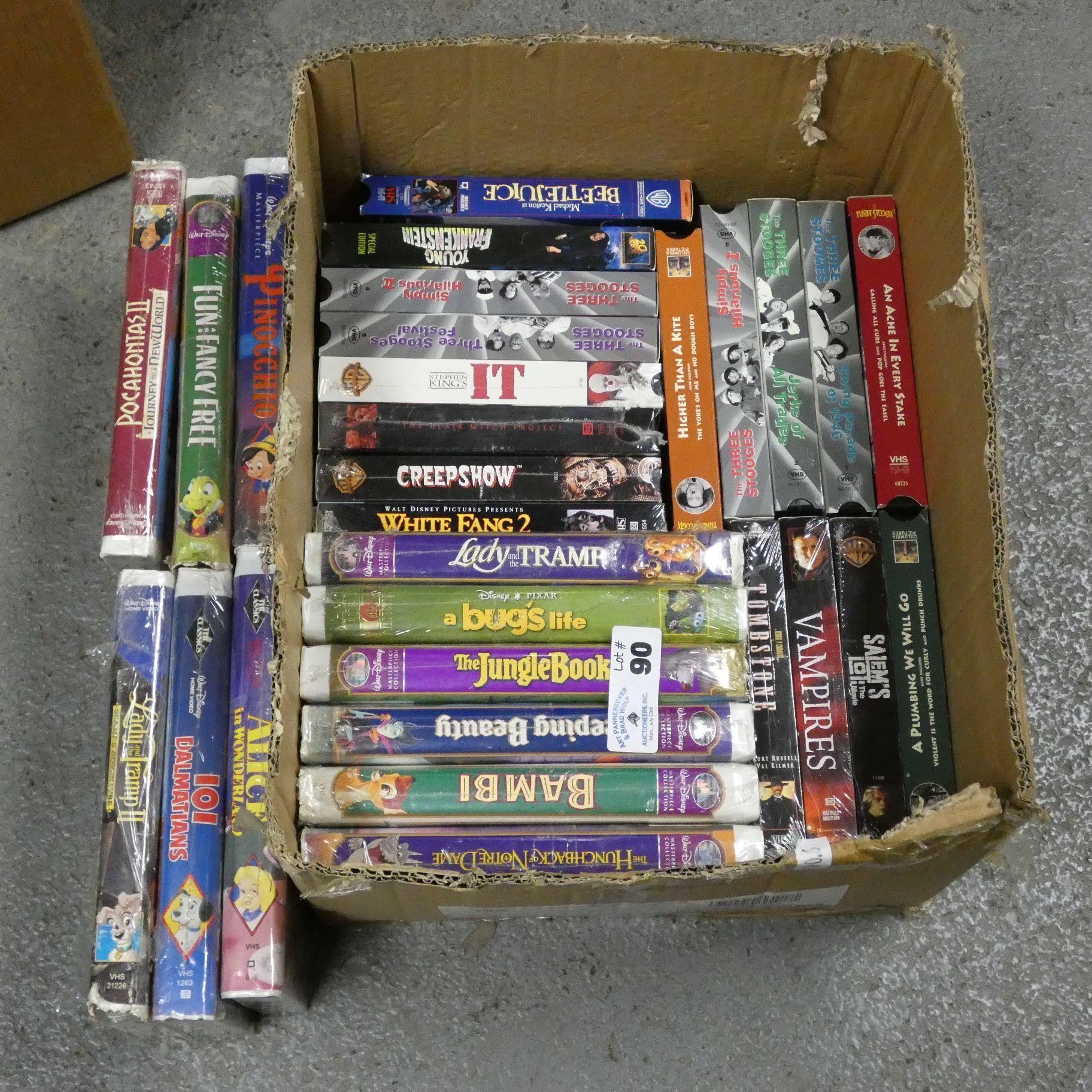 Lot of Disney VHS Tapes
