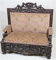 19th CENTURY RENAISSANCE REVIVAL LOVESEAT