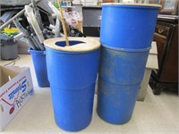 Plastic Barrels 35.5"T And 26"Tx15"R