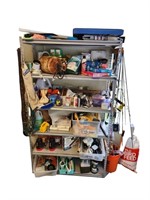 7Ft Metal Rack with Contents