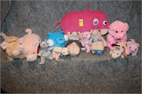 LARGE LOT OF STUFFED PIGS