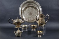 Silverplate Tea & Coffee Pots,Trays,Condiment Sets