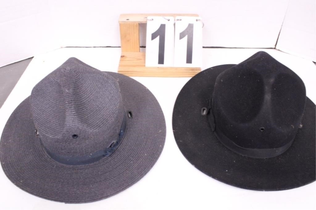 Pair Of Trooper Hats Size 7 (One Black One Grey)