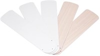 42" White/Bleached Oak Fan Blades