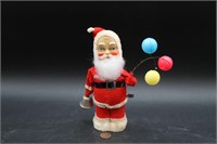 Vintage Wind-Up Santa With Balloons