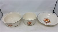 Three Bakerite bowls