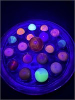 (19) UV Marbles w/ Shooter