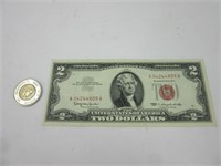 Billet 2$ USA 1963 '' Red Seal ''