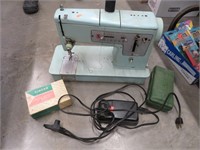 Green Singer sewing machine