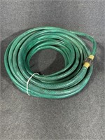 Green garden hose