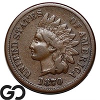 1870 Indian Head Cent, VF+ Better Date