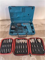 Makita drill and wood bit set