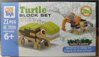 Lego style building block set turtle