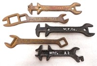 lot of 5 WP Co wrenches