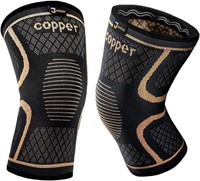 Copper Knee Braces for Men and Women (2 pack) -Kne