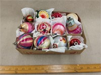 (12) Vintage Glass Ornaments