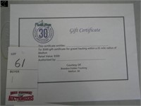 $500 Gift Certificate for Gravel Hauling