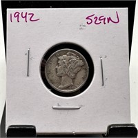 1942 MERCURY SILVER DIME